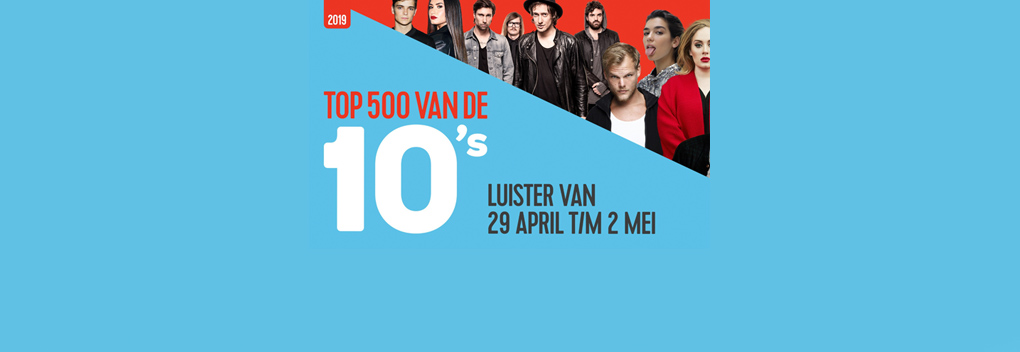 Top 500 van de 10’s te horen vanaf 29 april bij Qmusic
