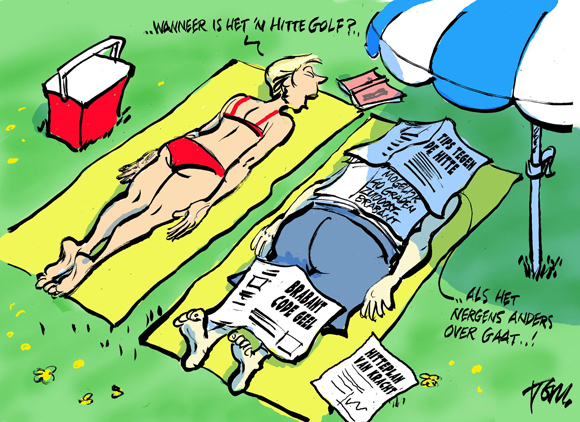 Oeuvre tekenaar Tom Janssen naar Beeld en Geluid 1 hittegolf580