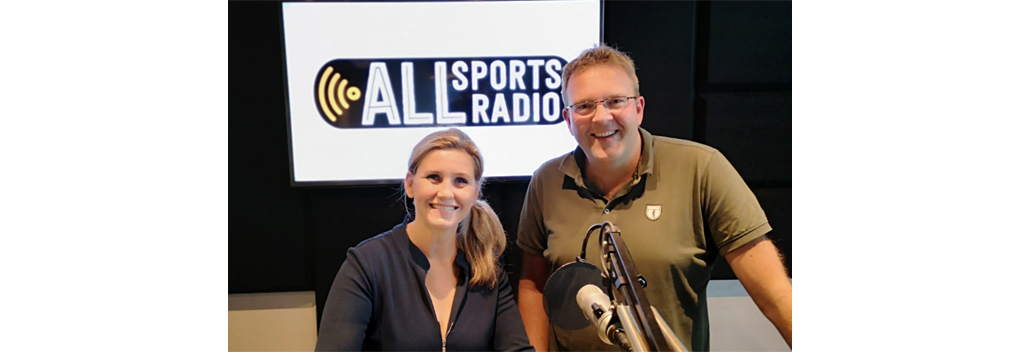 Mari Carmen Oudendijk en Krijn Schuitemaker presentatoren ALLsportsradio