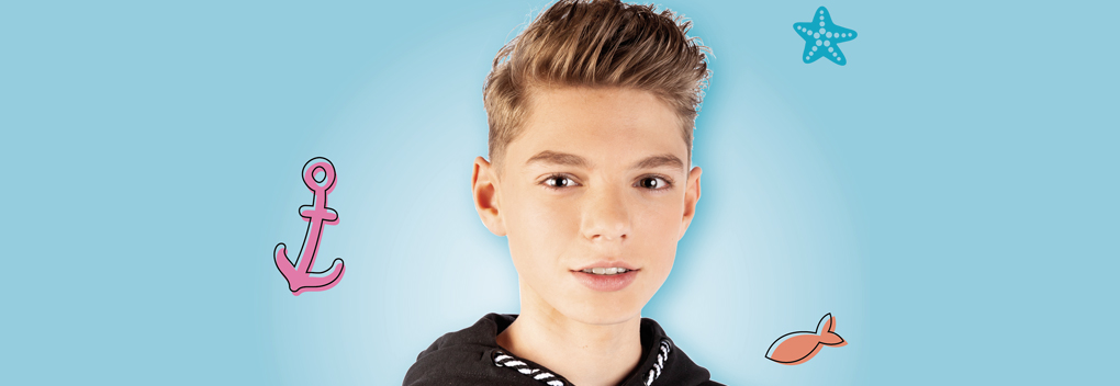 Dj Pieter Gabriel (15) in openingsact Songfestivalfinale