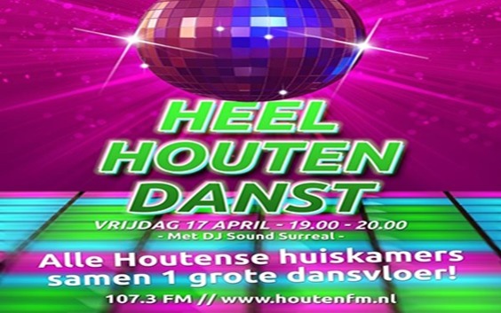 Poster Houten danst klein