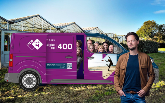 Stembus rijdt het land door voor de Klassieke Top 400 van NPO Radio 4