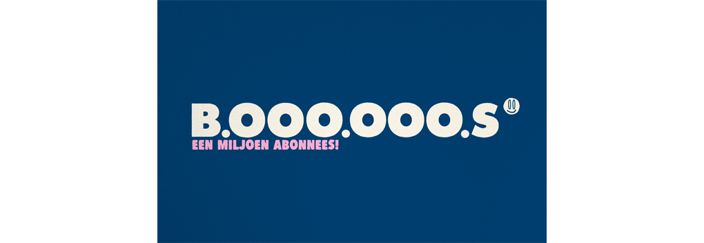 BOOS behaalt 1 miljoen abonnees op YouTube