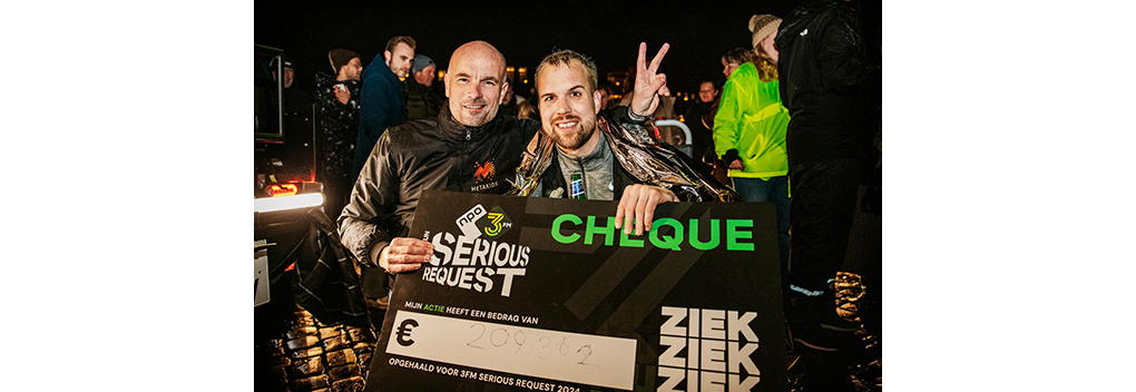 Wijnand Speelman haalt 209.362 euro op voor 3FM Serious Request