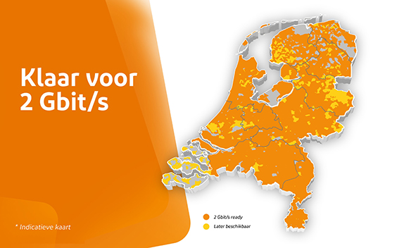 Ziggo in één klap de grootste provider van 2 Gbit/s snelheid in heel Nederland