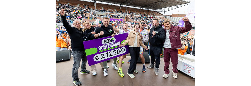 De 538 Ochtendrun levert 2.125.660 euro op voor het Prinses Máxima Centrum